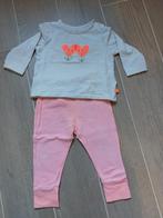 Pyjama - katoen - baby meisje - wit/oranje - maat 74, Enfants & Bébés, Vêtements de bébé | Taille 74, Comme neuf, Fille, Vêtements de nuit ou Sous-vêtements