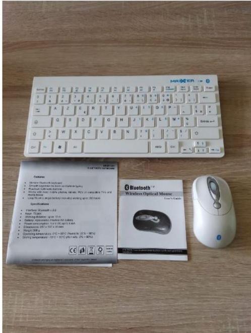 Bluetooth MINI azerty keyboard en bluetooth muis: NIEUW !!, Computers en Software, Toetsenborden, Nieuw, Azerty, Draadloos, Toetsenbord en muis-set