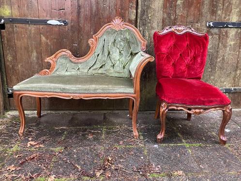 Vintage tiny sofa & chair, Collections, Rétro, Enlèvement ou Envoi
