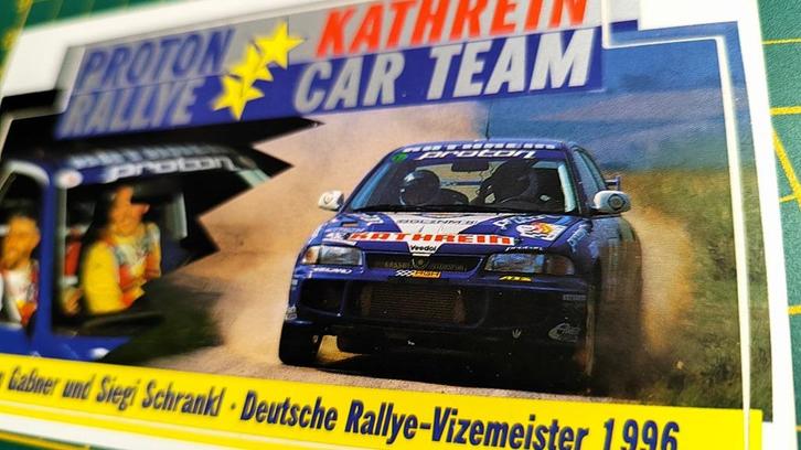 Sticker 1996 Proton Rally Deutsche-Vizemeister Gassner, Verzamelen, Stickers, Ophalen of Verzenden