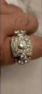 18 karaat goud en or 750 carats 42.2 g.9.09 ct.brilliant., Bijoux, Sacs & Beauté, Bagues, Enlèvement ou Envoi, Comme neuf, Or