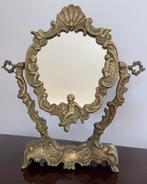 Ancien petit miroir psyché en bronze, Antiquités & Art, Ovale, Moins de 50 cm, Enlèvement, Moins de 100 cm