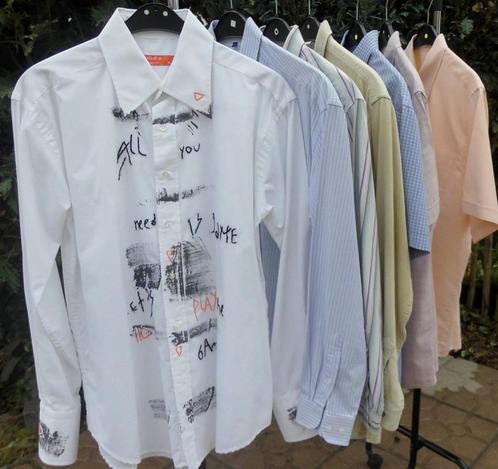 Verschillende herenoverhemden, maat: L, Kleding | Heren, Overhemden, Zo goed als nieuw, Halswijdte 41/42 (L), Beige, Ophalen of Verzenden