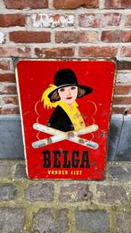 Emaille bord Belga., Verzamelen, Ophalen, Gebruikt, Reclamebord