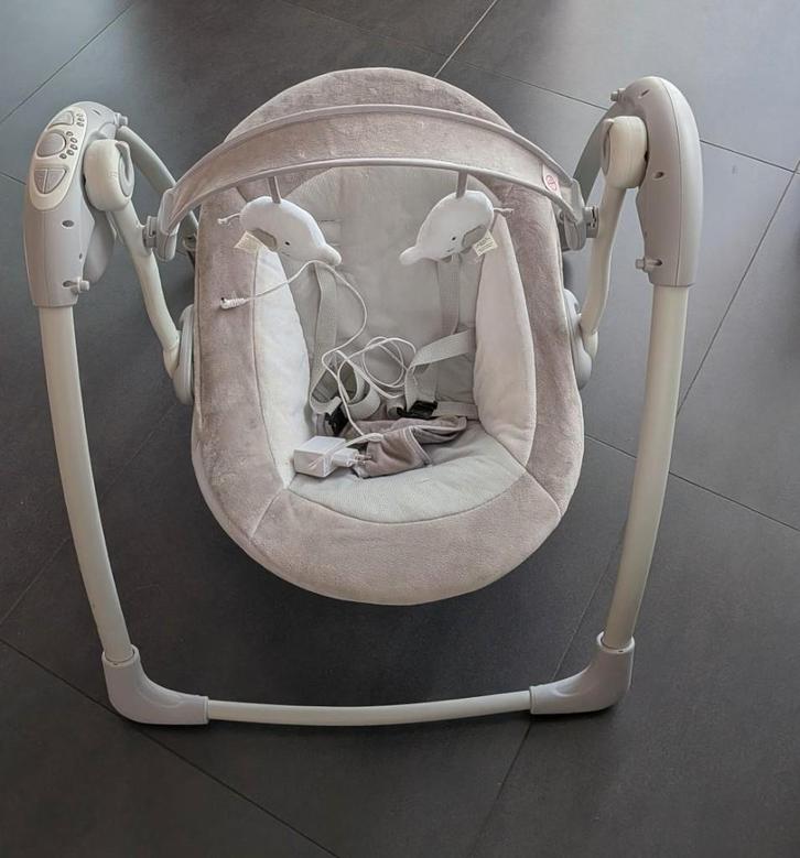 Schommelstoel elektrisch (Bo Jungle), Kinderen en Baby's, Wipstoeltjes, Zo goed als nieuw, Schommelstoel, Overige merken, Met gordel(s) of riempje(s)