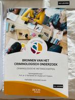 Bronnen van het criminologisch onderzoek, Ophalen of Verzenden, Zo goed als nieuw, Dimitri Mortelmans; Pieter Spooren; Olivier Chandesais