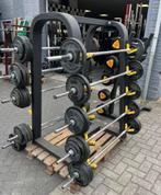 10 x Technogym Vaste Halterstangen 12.5 - 40kg excl rek!, Ophalen, Gebruikt, Benen, Halterstangen
