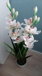prachtige kunsttof orchidee in pot, Huis en Inrichting, Kamerplanten, Overige soorten, 100 tot 150 cm, In pot, Ophalen