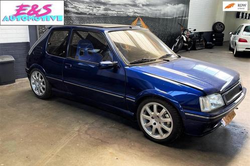 Peugeot 205 GTI 2.0 16V, Auto's, Oldtimers, Te koop, Metaalkleur, Peugeot, Benzine, Stadsauto, 3 deurs, Handgeschakeld, Blauw