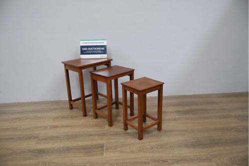 Vintage Hoge Houten Mimi-Set (3-Delig), Antiek en Kunst, Antiek | Meubels | Tafels