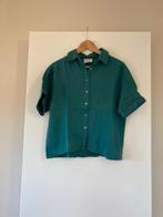 Petrolblauwe blouse korte mouw maat S, Comme neuf, Taille 36 (S), Bleu, Enlèvement ou Envoi