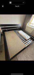 Bed en kastje, Huis en Inrichting, Slaapkamer | Bedden, Ophalen, Overige materialen, Gebruikt, Zwart