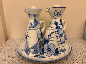 Set Oil&Vinegar, peper en zoutvat. beschikbaar voor biedingen