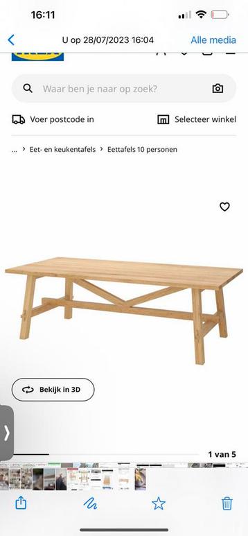 Table de salle à manger en chêne, Enlèvement, Comme neuf