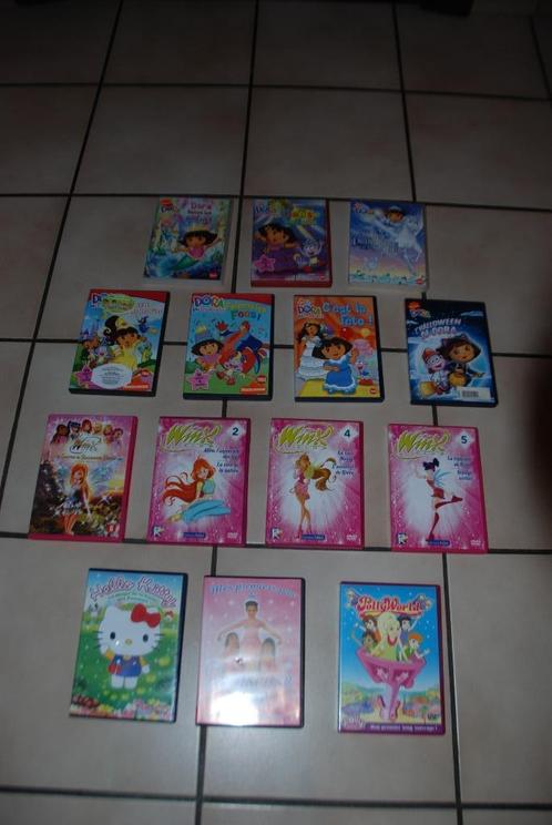 Originele dvd's voor kinderen Dora, Winx,.....voor € 1,00 TB, Cd's en Dvd's, Dvd's | Tekenfilms en Animatie, Gebruikt, Europees
