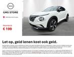 Nissan Juke 1.6 Hybrid 145 N-Design Navigatie,cruise control, Auto's, Stof, Gebruikt, 4 cilinders, Wit