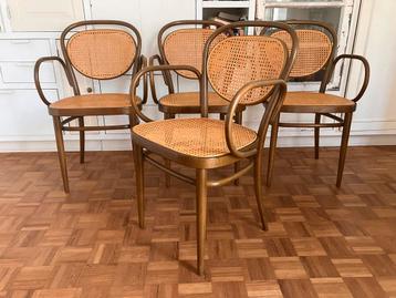 4x Thonet 215Rf Stoelen Webbing Bentwood  disponible aux enchères