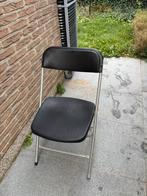 Klapstoelen met trolly, Huis en Inrichting, Stoelen, Ophalen, Gebruikt, Zwart, Metaal