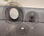 Set van drie spiegels, zwart metaal, Huis en Inrichting, Woonaccessoires | Spiegels, Ophalen, Zo goed als nieuw, Minder dan 100 cm