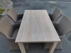 Tafel 160 x 90 met 4 stoelen, Ophalen, Gebruikt