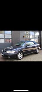 Saab cabrio… bijna oldtimer, Auto's, Zwart, Cabriolet, Blauw, Leder