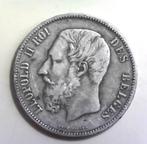 5 Francs - Léopold II small head 1874, Postzegels en Munten, Munten | België, Zilver, Ophalen of Verzenden, Losse munt, Zilver