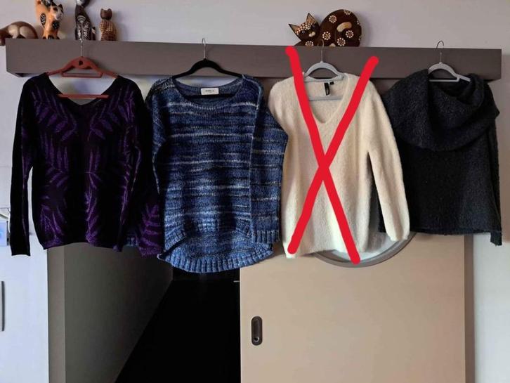 Trui bijna nieuw, mt L, Vero Moda, Yaya, e.a, Kleding | Dames, Truien en Vesten, Zo goed als nieuw, Maat 42/44 (L), Blauw, Ophalen of Verzenden