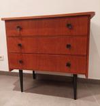 Vintage ladenkast in teak fineer L80cm H 75cm Br42, Huis en Inrichting, Kasten | Ladekasten, Ophalen, Gebruikt