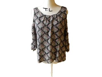 (133) - blouse femme t.40 noire rose - mim - beschikbaar voor biedingen