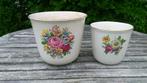 2 antieke bloempotten Keralux ( Boch ) botanica  florale, Tuin en Terras, Bloempotten, Ophalen of Verzenden, Binnen