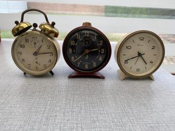 Set van 3 vintage wekkers  beschikbaar voor biedingen