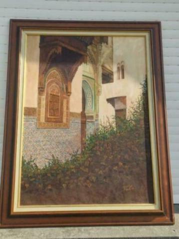 huile sur toile signe rouahi 97 beschikbaar voor biedingen