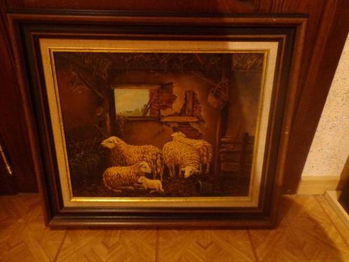 Schilderij met schapen, Antiek en Kunst, Kunst | Schilderijen | Klassiek, Ophalen