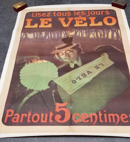 Affiche "Le Vélo" - Misti (Ferdinand Mifliez), Collections, Posters & Affiches, Comme neuf, Publicité, Affiche ou Poster pour porte ou plus grand