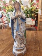 Vintage beeld Maria met Heilig Hart, biscuit, Enlèvement ou Envoi