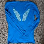 Pull bleu de majorelle avec ailes d'ange TU/T40, Taille 38/40 (M), Bleu, Porté, Enlèvement ou Envoi