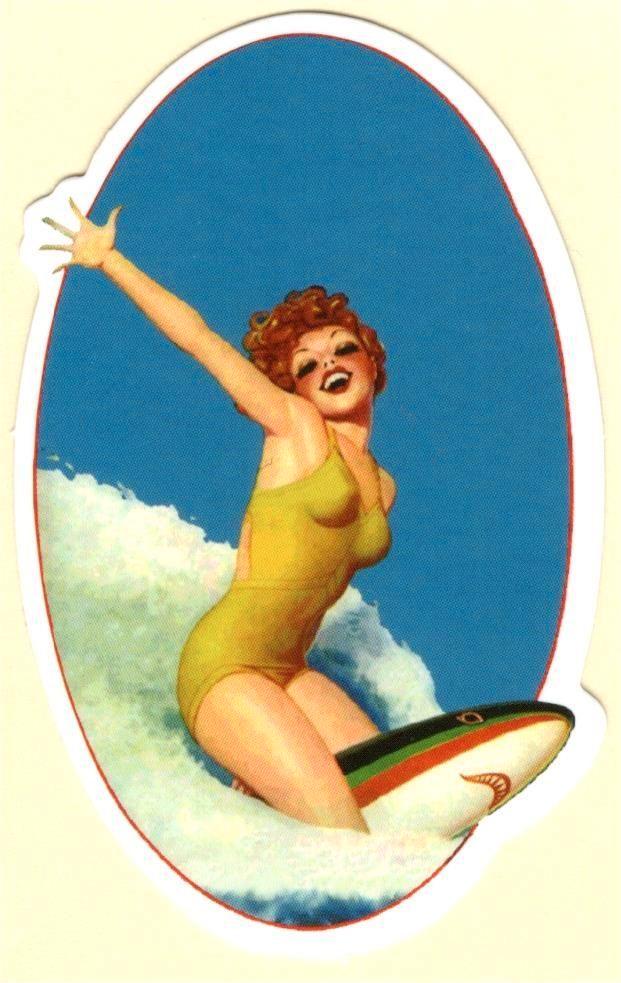 Pin Up Girl sticker #215, Verzamelen, Stickers, Nieuw, Verzenden