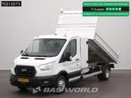 Ford Transit 170pk Kipper met Kist Dubbellucht 3,5t Trekhaak, Auto's, Bestelwagens en Lichte vracht, Stof, Euro 6, 4 cilinders