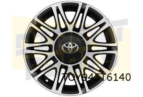 Toyota Aygo velg Aluminium 15'' dubbele 10-spaaks hoogglans, Auto-onderdelen, Banden en Velgen, Band(en), 15 inch, Personenwagen