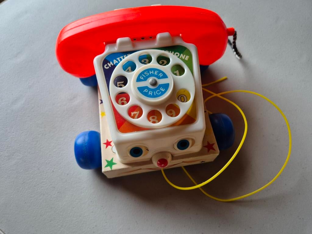 Fischer Price.  Téléphone,  très bon état., Comme neuf, Jouet à Pousser ou Tirer, Sonore