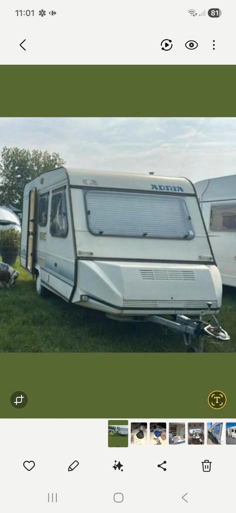 Caravane Adrian à vendre à Ninove, Caravanes & Camping, Caravanes, Particulier, Porte-vélos, Micro-ondes, Enlèvement