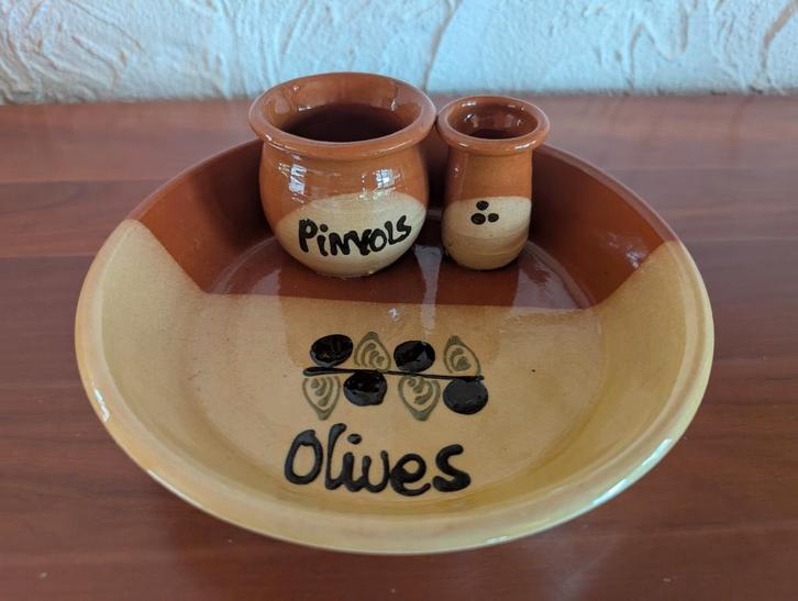 Snack- & Tapasschaal - Olijven - Terracotta, Maison & Meubles, Cuisine | Vaisselle, Comme neuf, Balance ou Balances, Autres styles