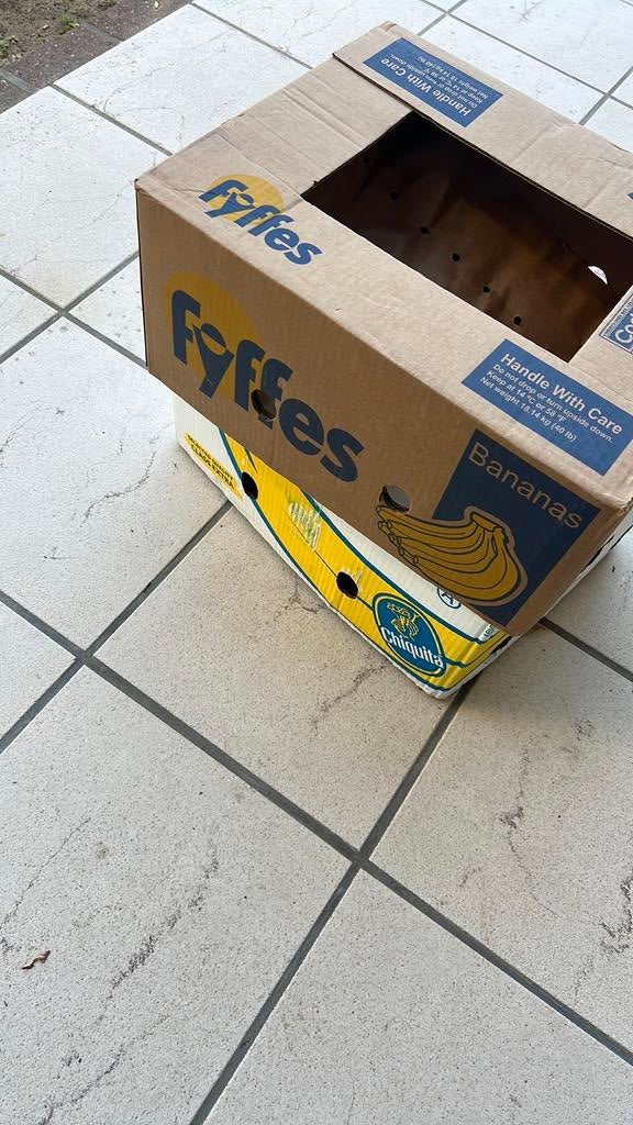 Bananendozen, Ophalen, Zo goed als nieuw