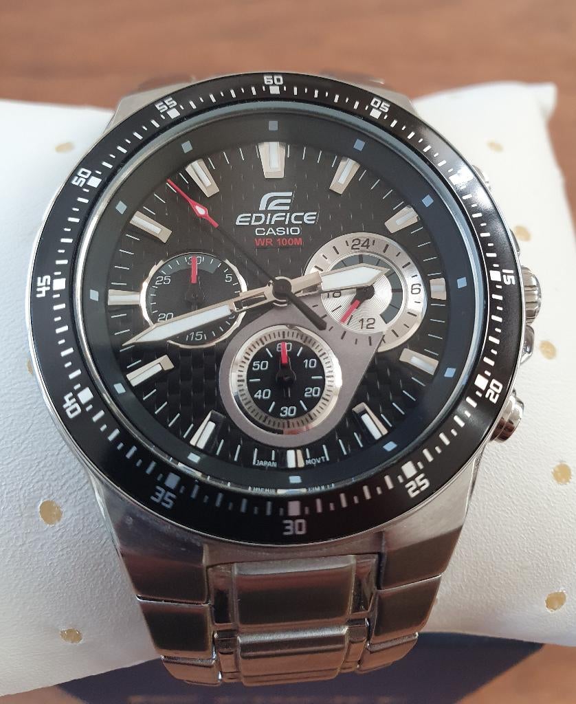 Casio Edifice EF-552D, Handtassen en Accessoires, Horloges | Heren, Nieuw, Polshorloge, Casio, Staal, Staal, Ophalen of Verzenden
