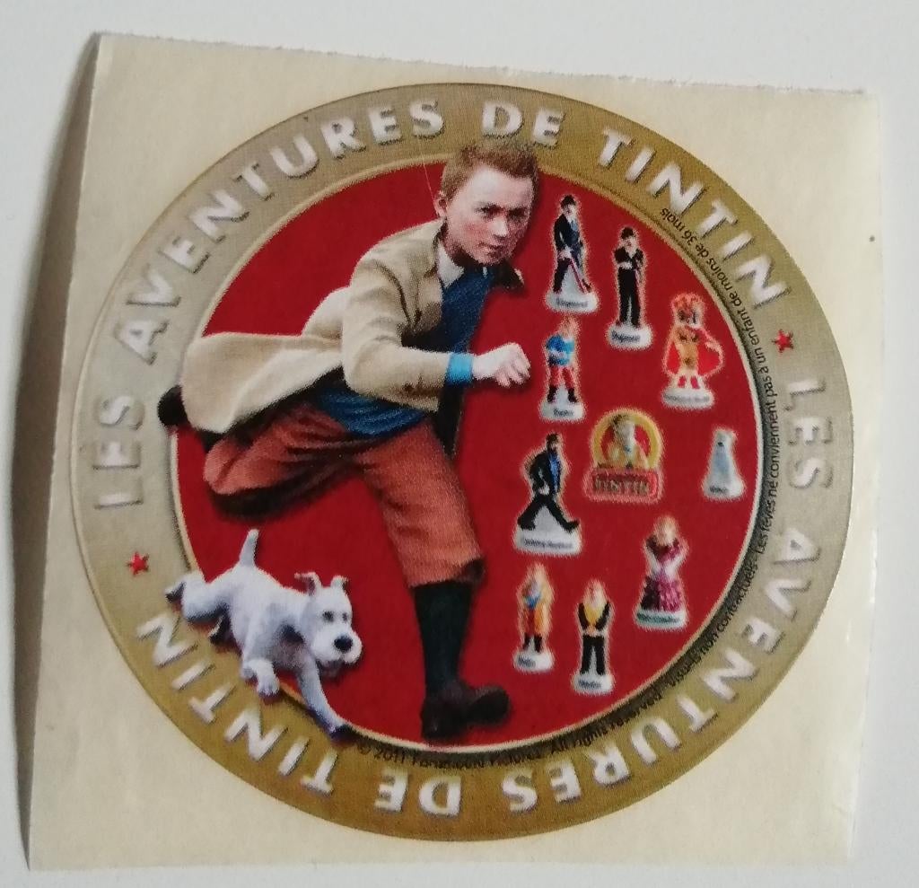 Kuifje - sticker, Verzamelen, Ophalen of Verzenden, Nieuw, Strip of Tekenfilm