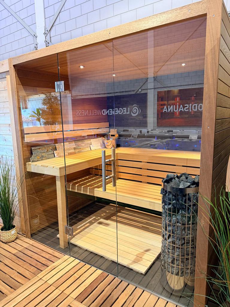 Zeer exclusief paneel sauna 100% canadian Red Cedar, Ophalen, Zo goed als nieuw