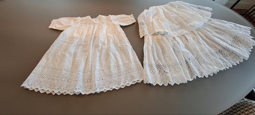 Doopkleedje met doopmantel., Antiquités & Art, Antiquités | Vêtements et Textile, Enlèvement, Enfants