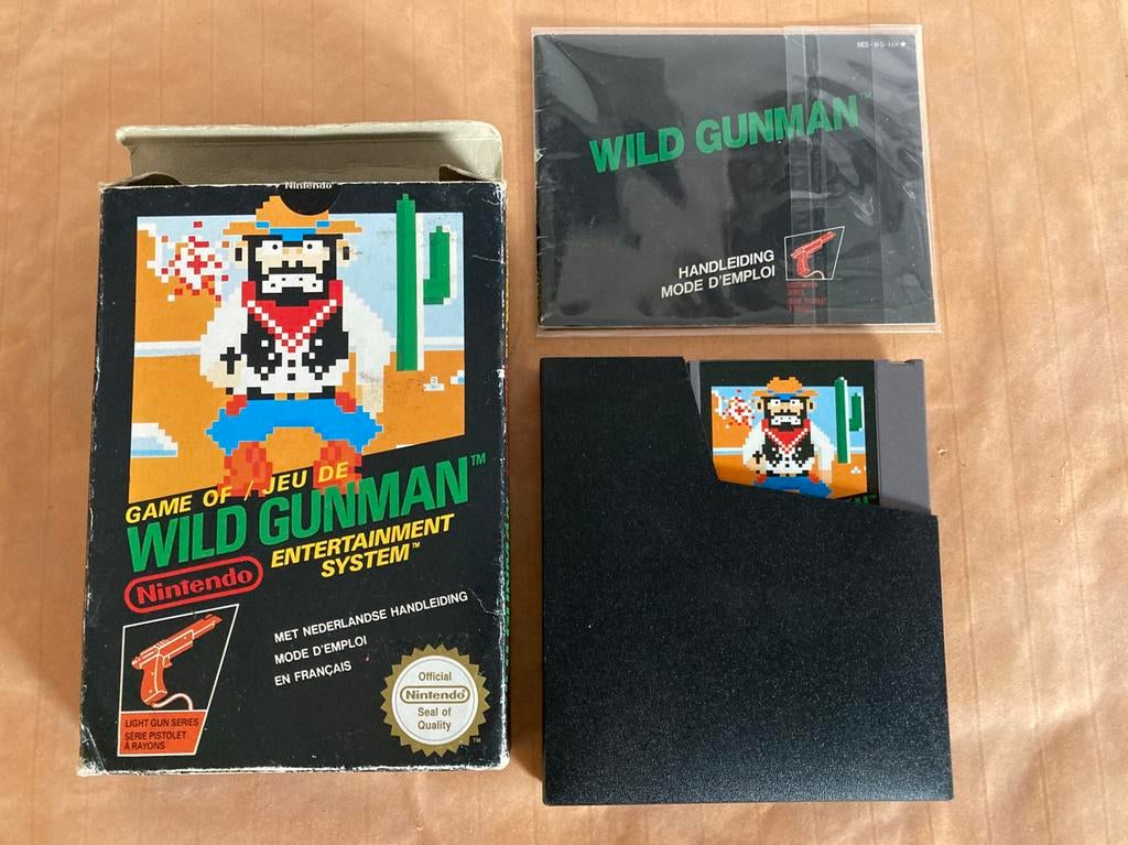Nintendo NES Wild Gunman game (CIB), 1 speler, Ophalen of Verzenden, Gebruikt, Shooter