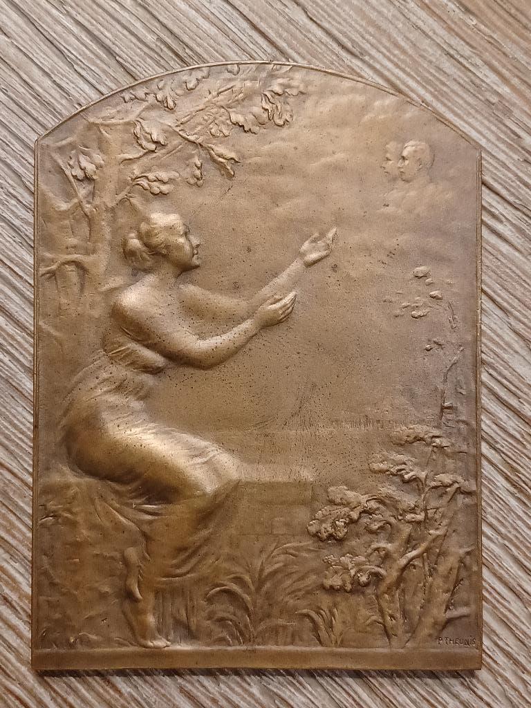 wo1 medaille 1914/15 les coeurs belges vibrent, Ophalen of Verzenden, Overige soorten, Lintje, Medaille of Wings