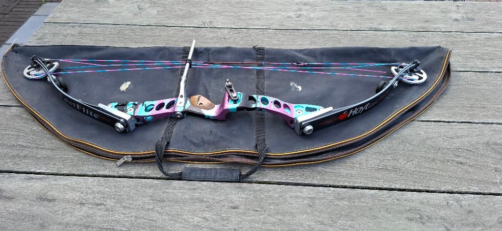 Handboog Hoyt USA FastFlite + draagzak, Sport en Fitness, Handboogschieten, Ophalen, Gebruikt, Compoundboog